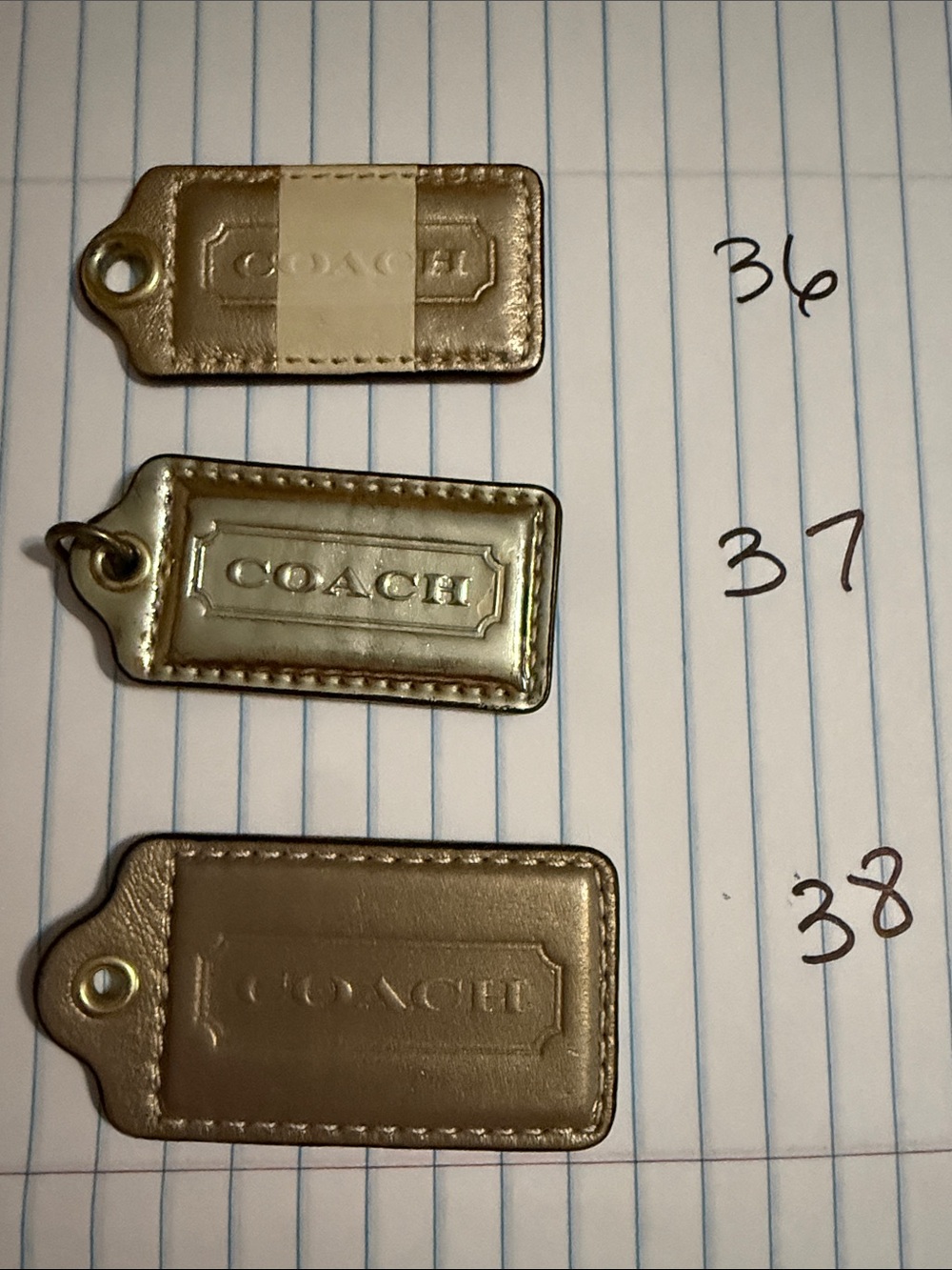 Coach replacement hang tags preloved